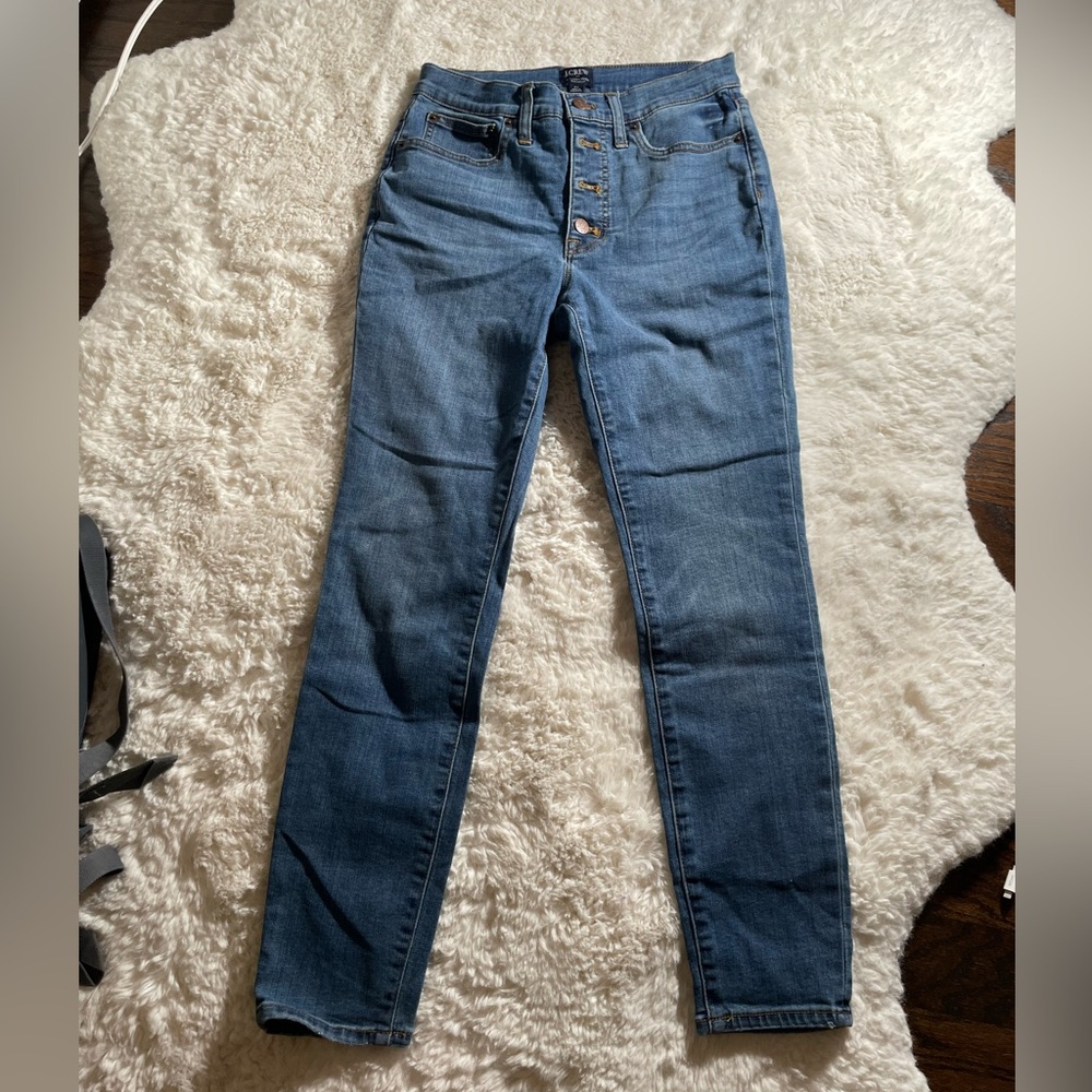Womens J Crew 9” High Rise Skinny Jeans